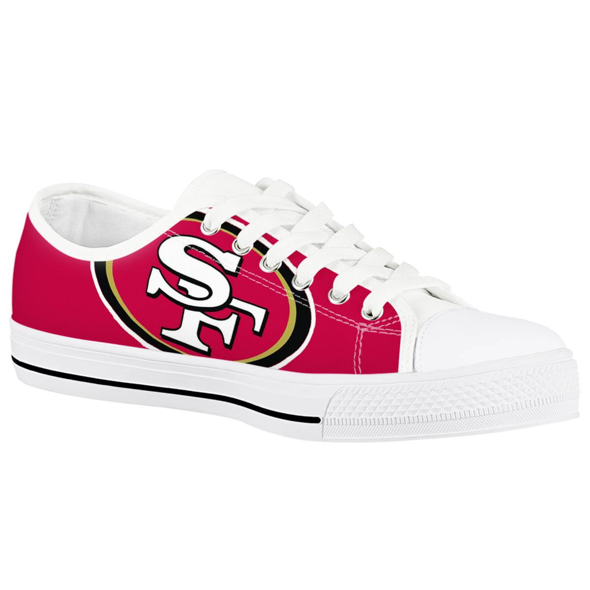 Men's San Francisco 49ers Low Top Canvas Sneakers 008